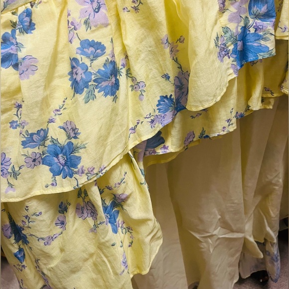 Love Shack Fancy Winslow Floral Off Shoulder Maxi Dress Ruffle Size 00 NWT - Picture 6 of 10